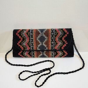 La Regaie Beaded Envelope Shoulder Bag Purse Boho